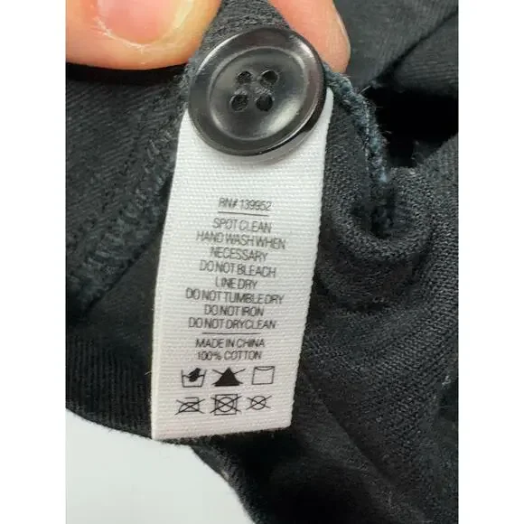 ASColour Men's Heavyweight Cotton Black Chore Jacket w/Leaf Details - Size L - Picture 5 of 5